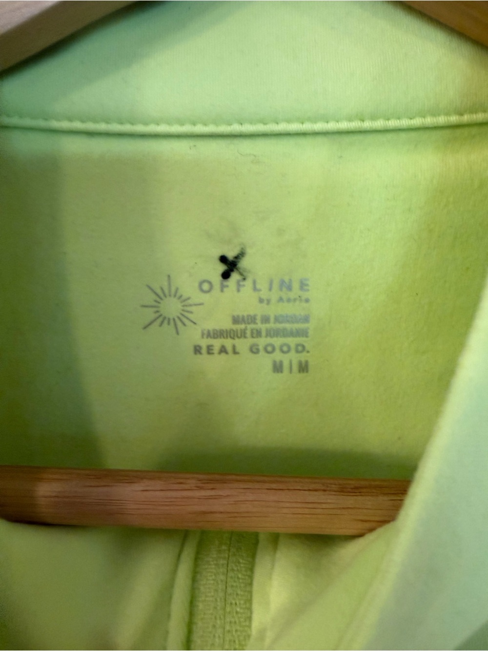 aerie Neon Lime Full-Zip Active Jacket - Picture 6 of 6